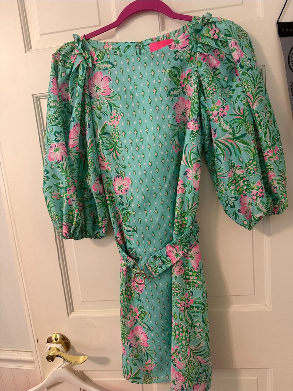 Lilly Pulitzer Barbara Mini Dress in Mint and Pink